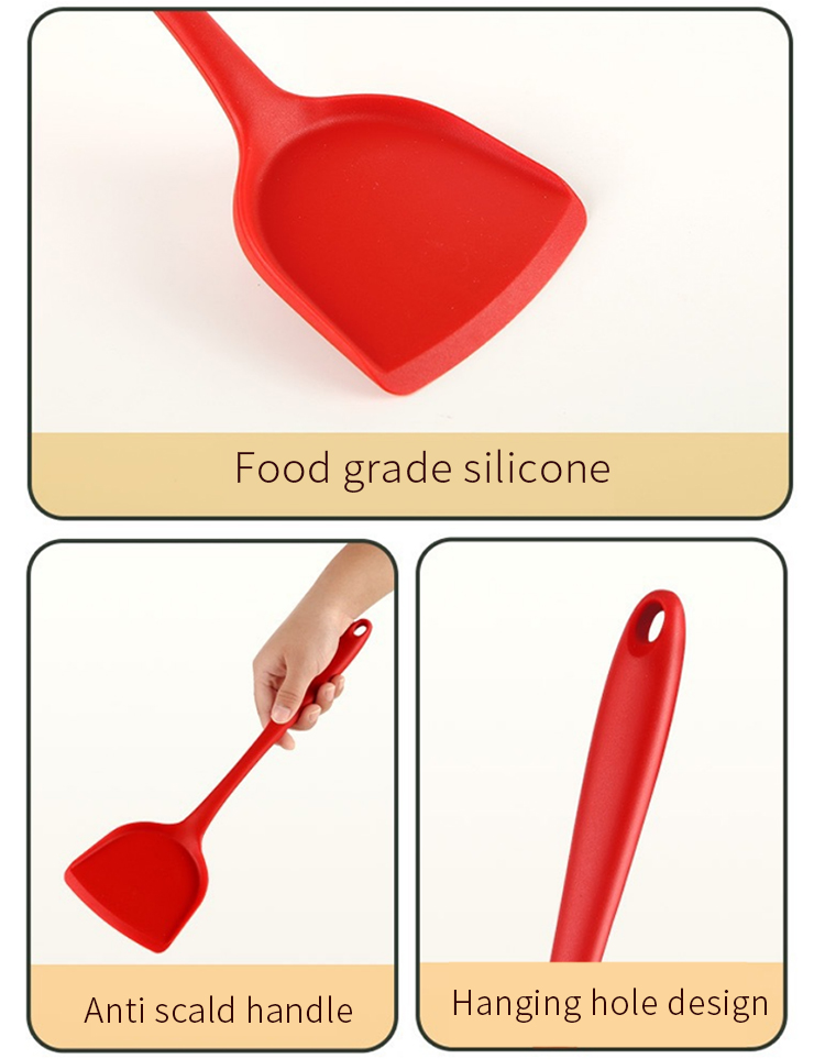 Kitchen Tools Silicone Turner Cooking accessories All-Inclusive Temperature Resistant Silicone Spatula For Kitchen Baking