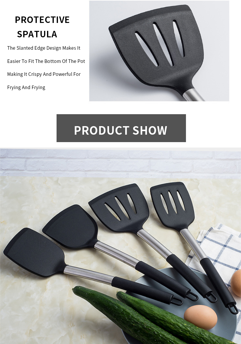 Hot Sale 4pcs Silicone Spatula Turner Set Home Gadgets Kitchen Utensils Nonstick Cookware Silicone Cooking Utensils Set