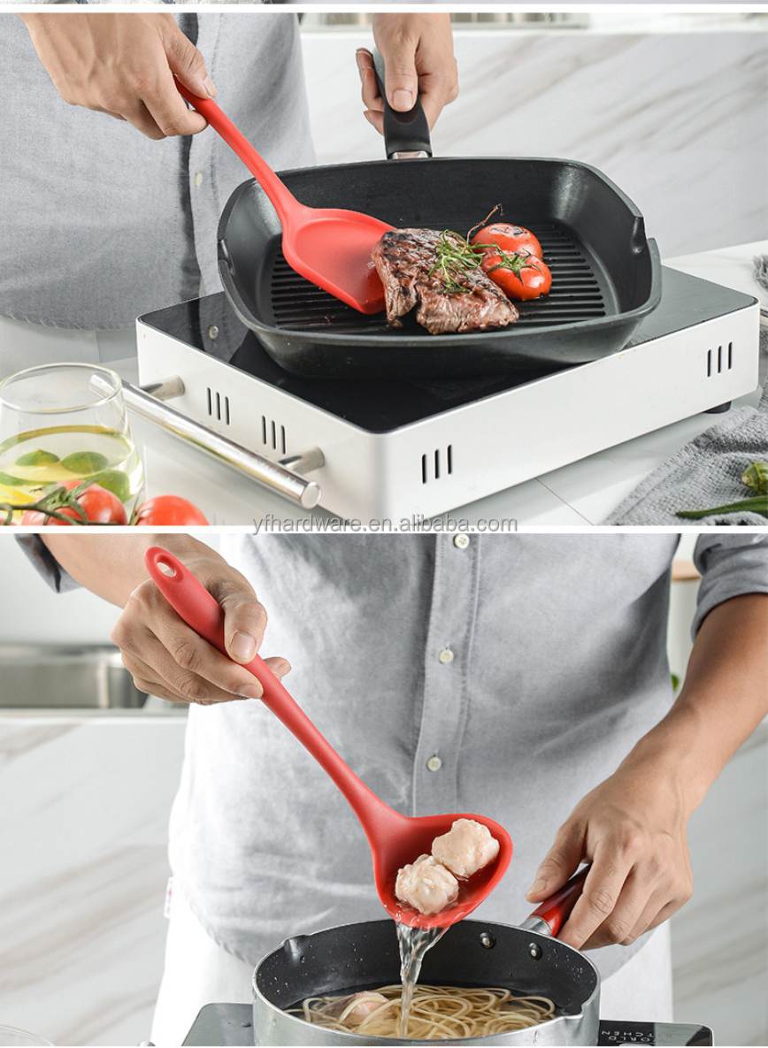 Wholesale Best Selling 3Pcs Silicone Kitchen Utensils Set Kitchen Gadgets Spoon Cooking Utensil Set