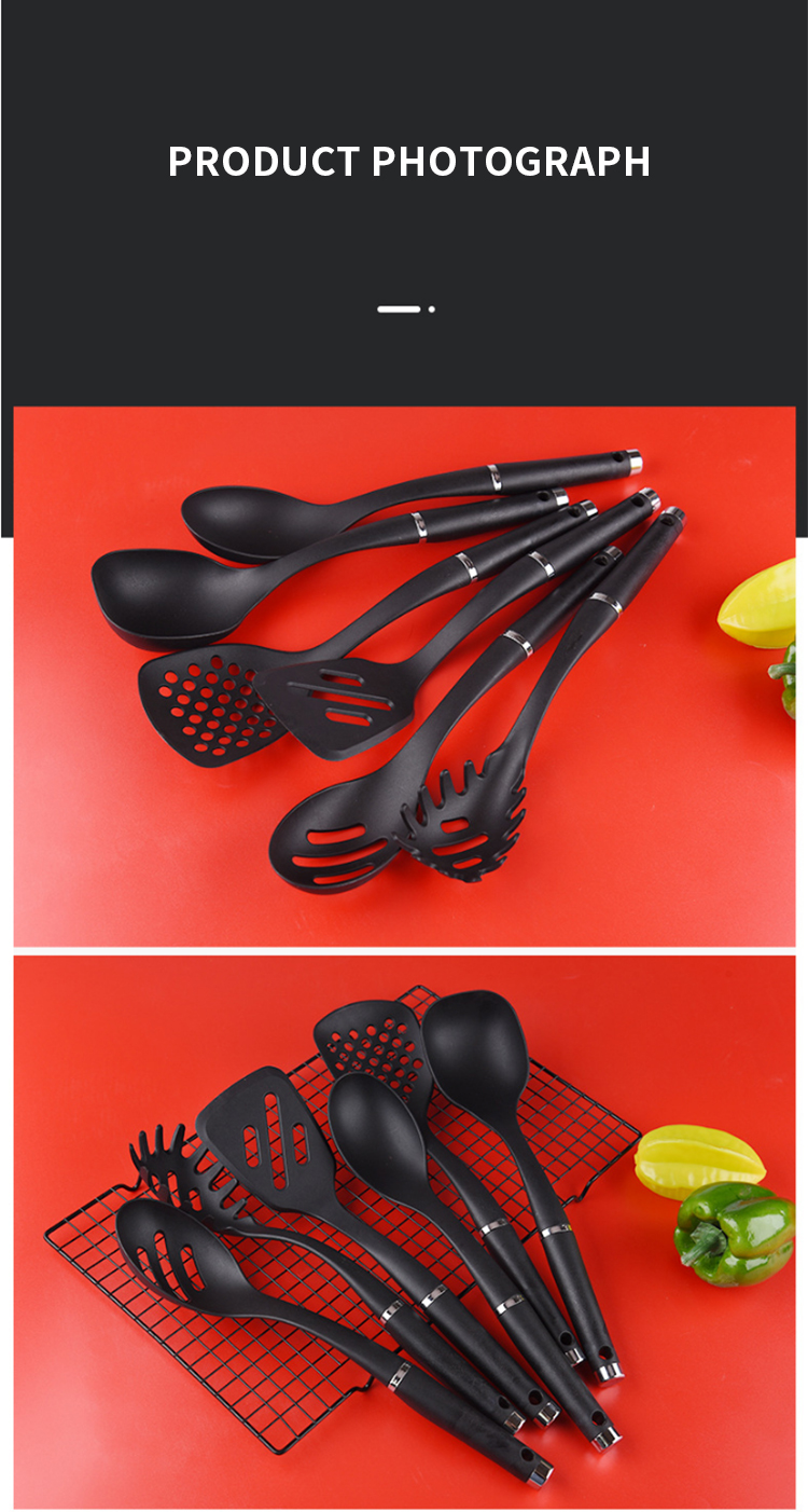 New nylon home kitchen tool spoon sets camping cooking utensils tool Kitchenware cookware set 6 Pcs nylon kitchen utensils