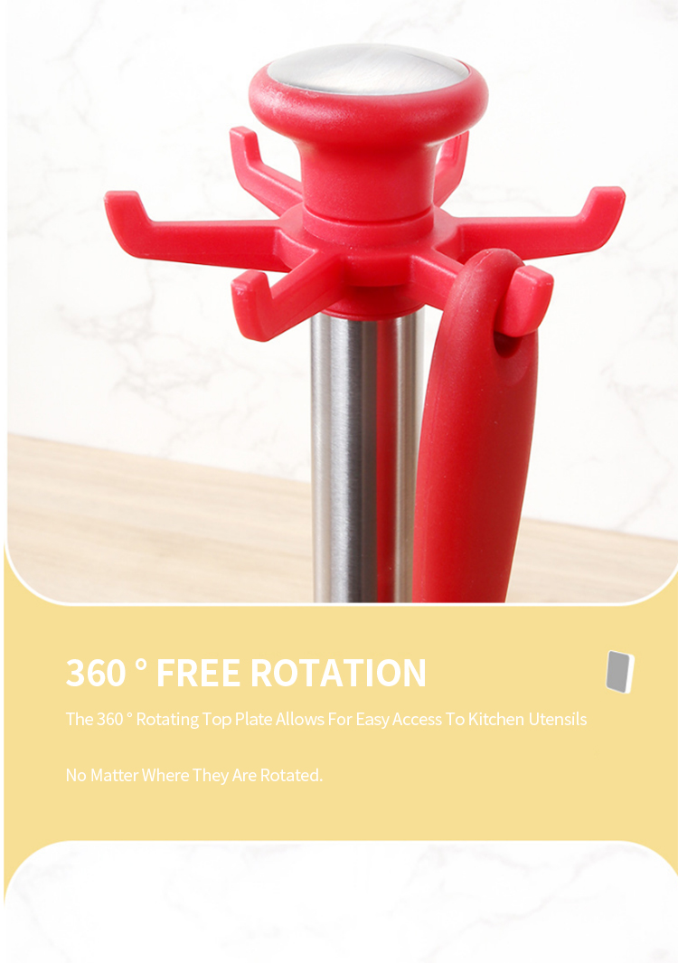 Fashion Design Kitchen Utensil Stand Rotating Hanger Base Holder Kitchen Accessories Rotatable Hanging Storage Holders Racks