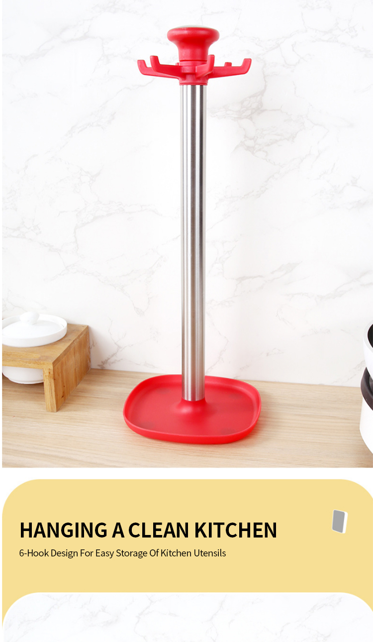 Fashion Design Kitchen Utensil Stand Rotating Hanger Base Holder Kitchen Accessories Rotatable Hanging Storage Holders Racks