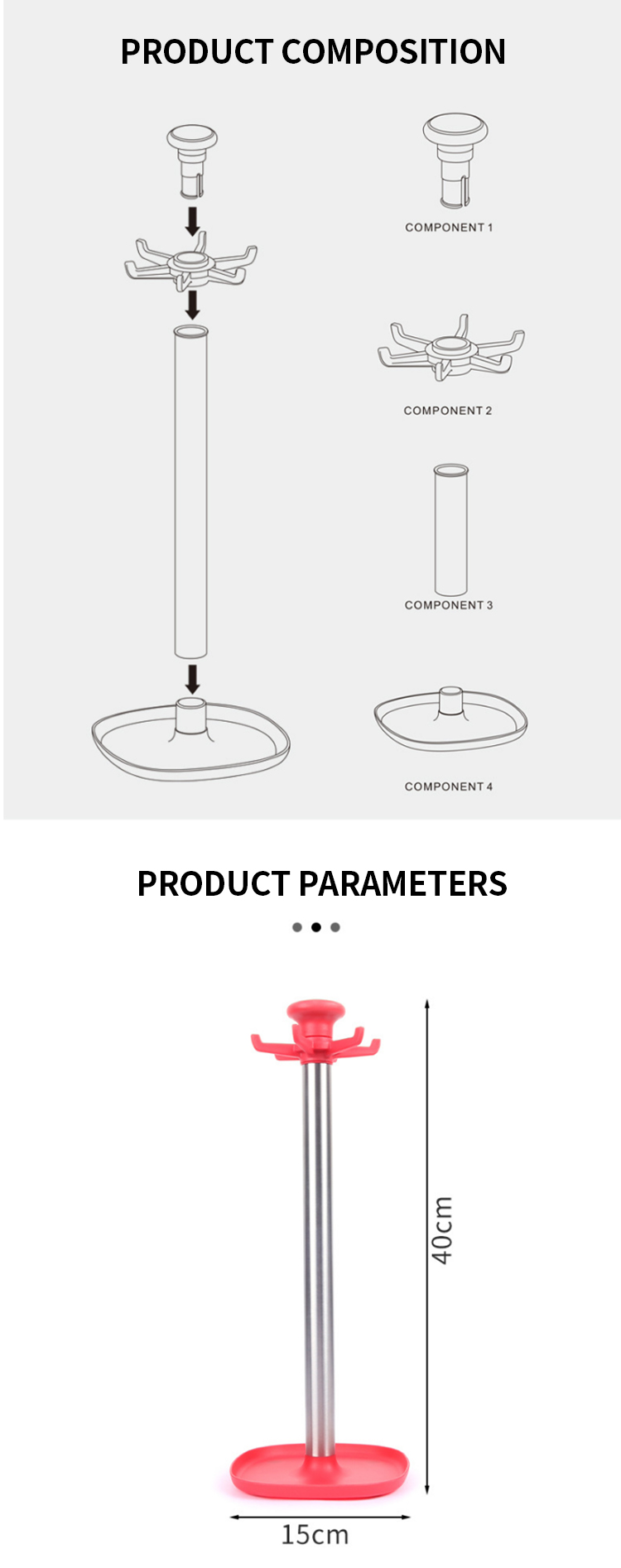 Fashion Design Kitchen Utensil Stand Rotating Hanger Base Holder Kitchen Accessories Rotatable Hanging Storage Holders Racks