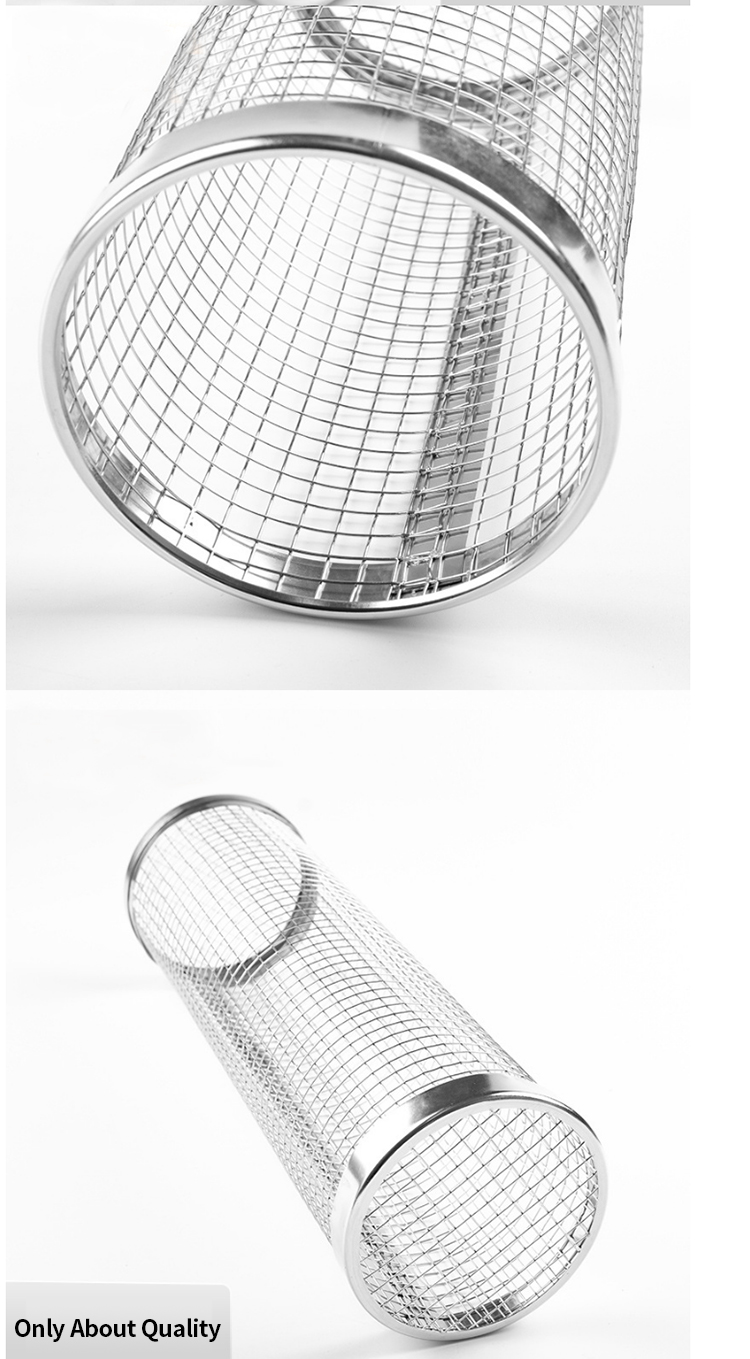 Wholesale Stainless Steel Bbq Rotisserie Basket Bbq Grilling Accessories Outdoor Camp Round Bbq Grill Basket