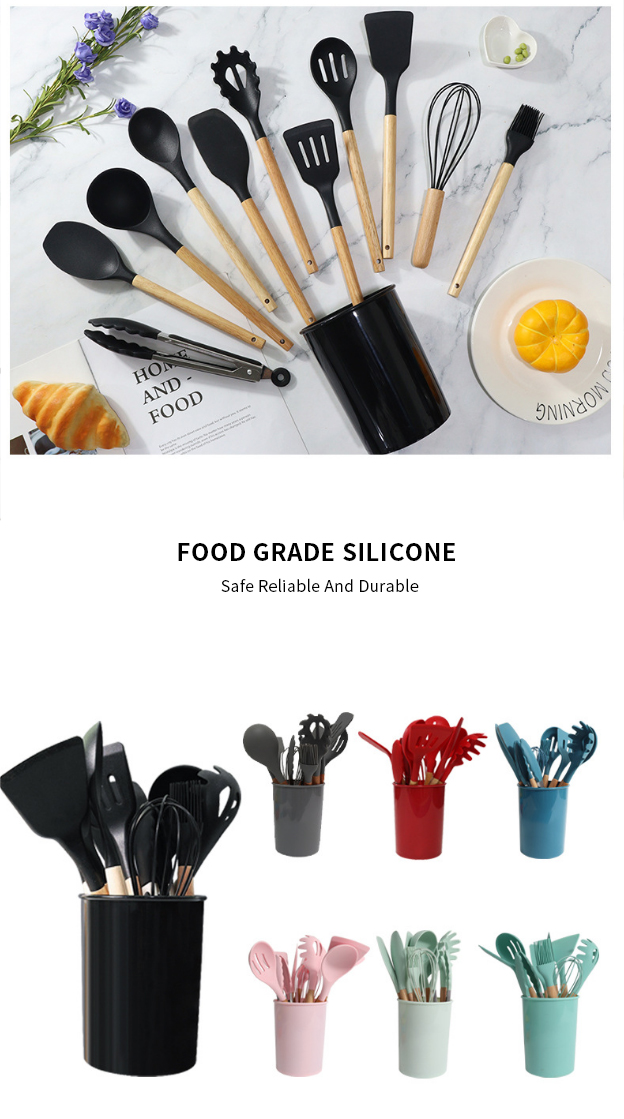 silicone cooking kitchen utensil set