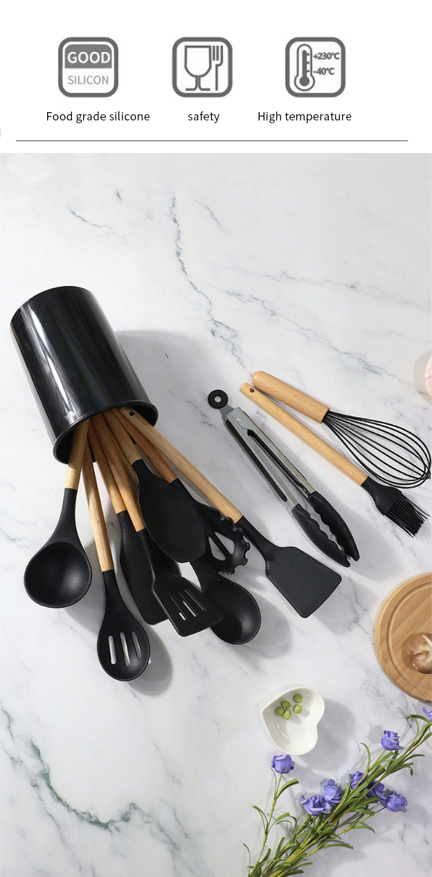 silicone cooking kitchen utensil set