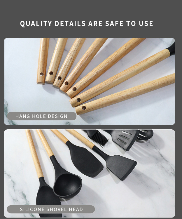 silicone cooking kitchen utensil set