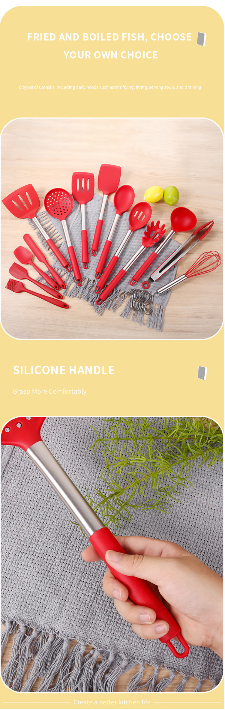 Silicone Cooking Utensil Set Cookware Kitchen Utensils Set With Stainless Steel Handle 25 Pcs Kitchen Gadgets Tools Set