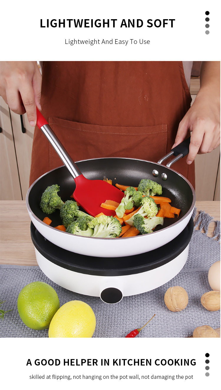 Silicone Cooking Utensil Set Cookware Kitchen Utensils Set With Stainless Steel Handle 25 Pcs Kitchen Gadgets Tools Set