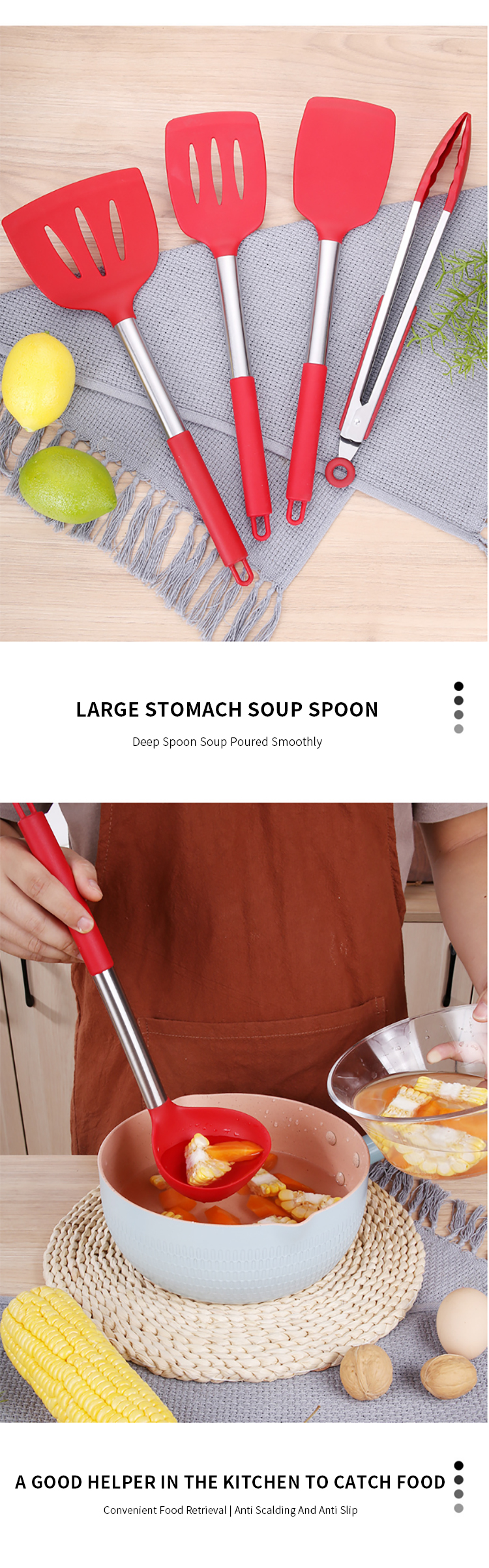 Silicone Cooking Utensil Set Cookware Kitchen Utensils Set With Stainless Steel Handle 25 Pcs Kitchen Gadgets Tools Set