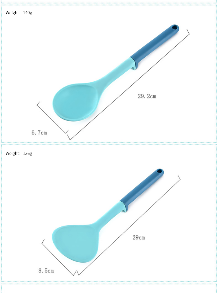 Hot Sale 8pcs Kitchen Cooking Utensil Set Baking Kitchen Gadget Nonstick Silicone Spatula Wholesale Silicone Kitchenware