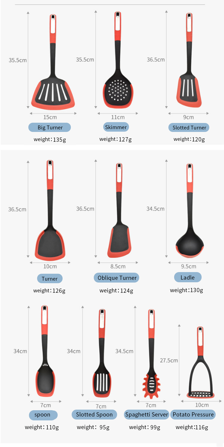 Nylon Cooking Tool Popular Kitchen Utensils Kitchenware Kids Non Stick Nylon Cooking Utensils Kitchen Set