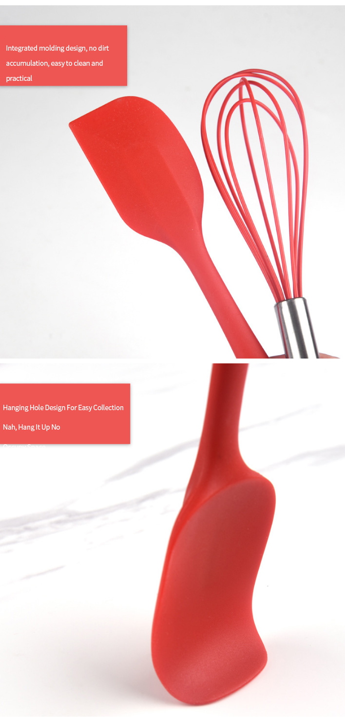 8 Piece Non-Stick Spatula Oil Brush Food Grade Silicone Kitchenware Utensils Set Baking Cooking Utensils Set