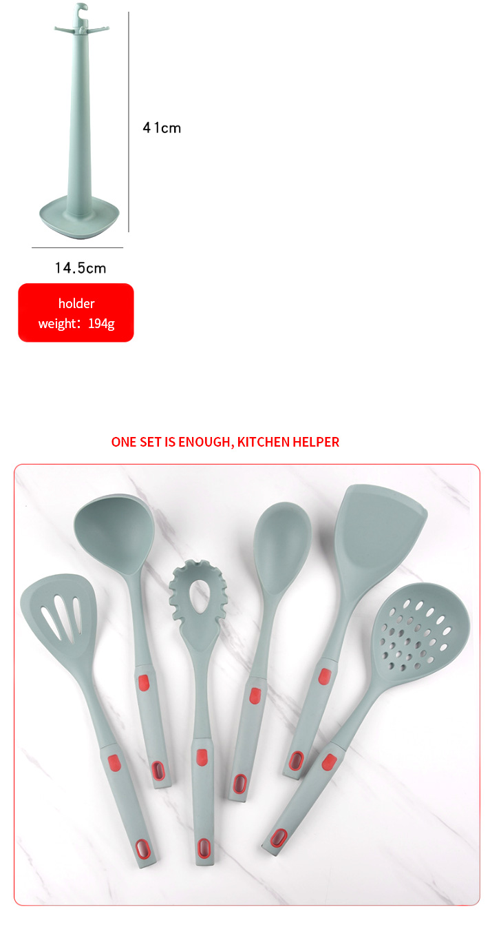 Complete Kitchen Utensil Set 6 Piece Non-Stick Cooking Silicone Kitchenware Kit kitchen utensils