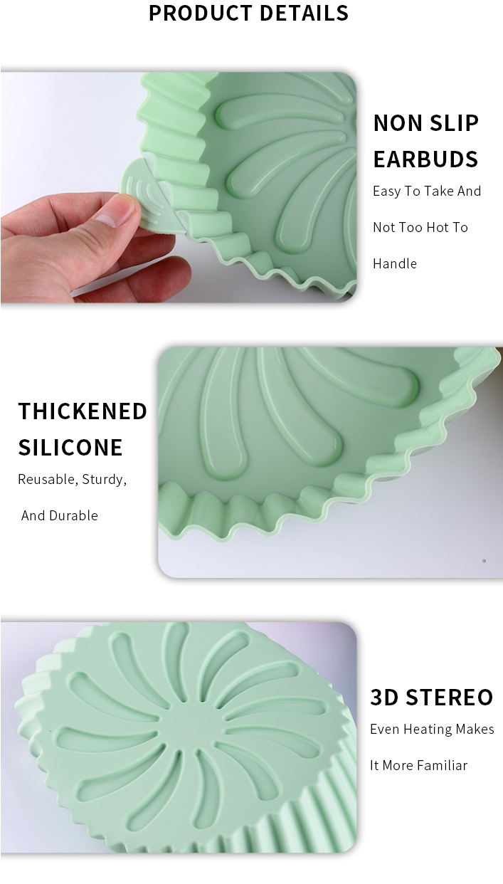 110G Silicone Air Fryer Pot Bake Dish Foldable Baking Pan Tools Pastry Tools Silicone Air Fryer Liners For Kitchen With Tray