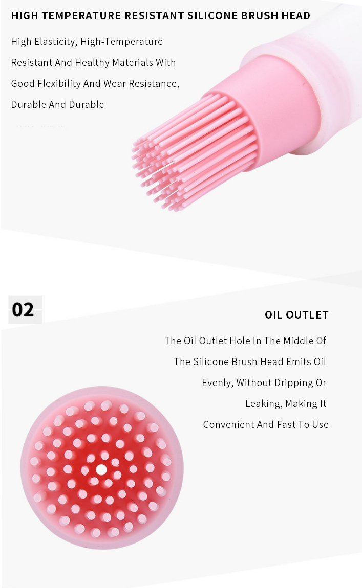 Dishwasher safe Heat Resistant BBQ Silicone Oil Brush, High Temperature Silicone Oil Bottle Brush Barbecue Baking Cake Brush