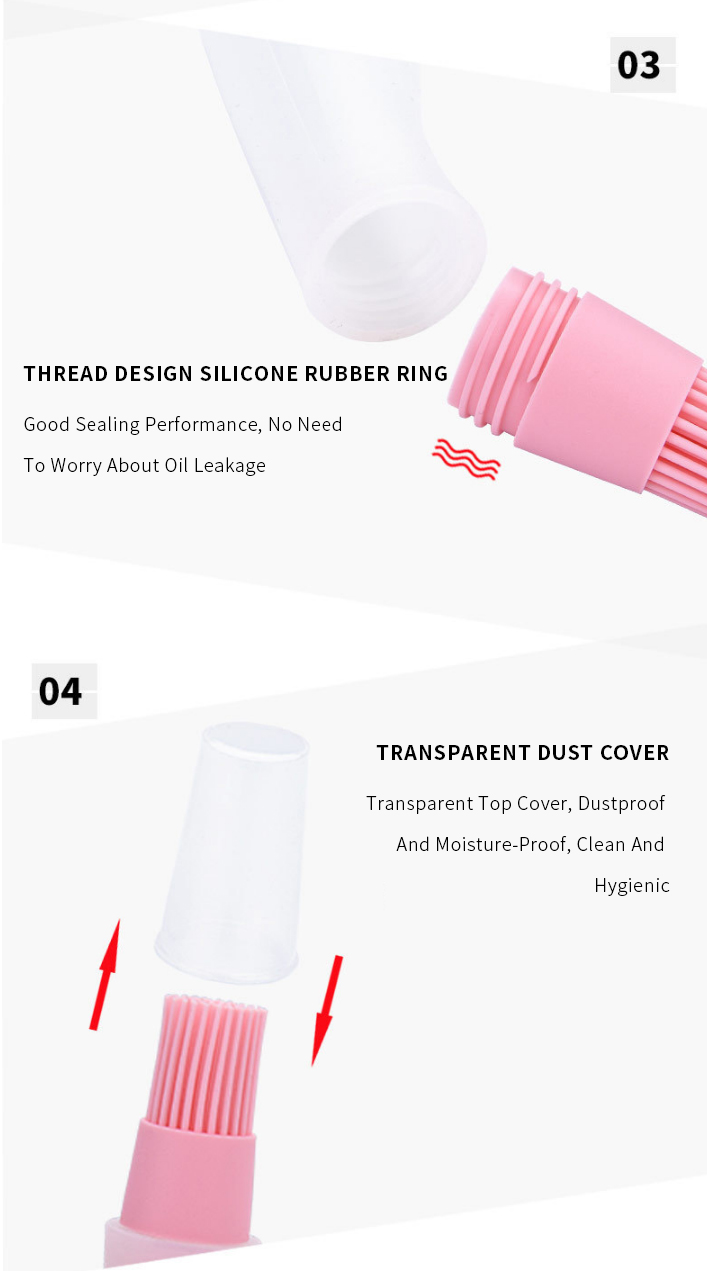 Dishwasher safe Heat Resistant BBQ Silicone Oil Brush, High Temperature Silicone Oil Bottle Brush Barbecue Baking Cake Brush
