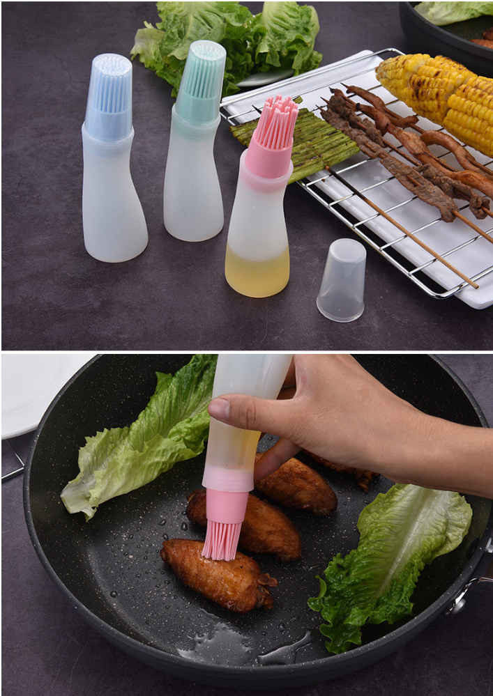 Dishwasher safe Heat Resistant BBQ Silicone Oil Brush, High Temperature Silicone Oil Bottle Brush Barbecue Baking Cake Brush