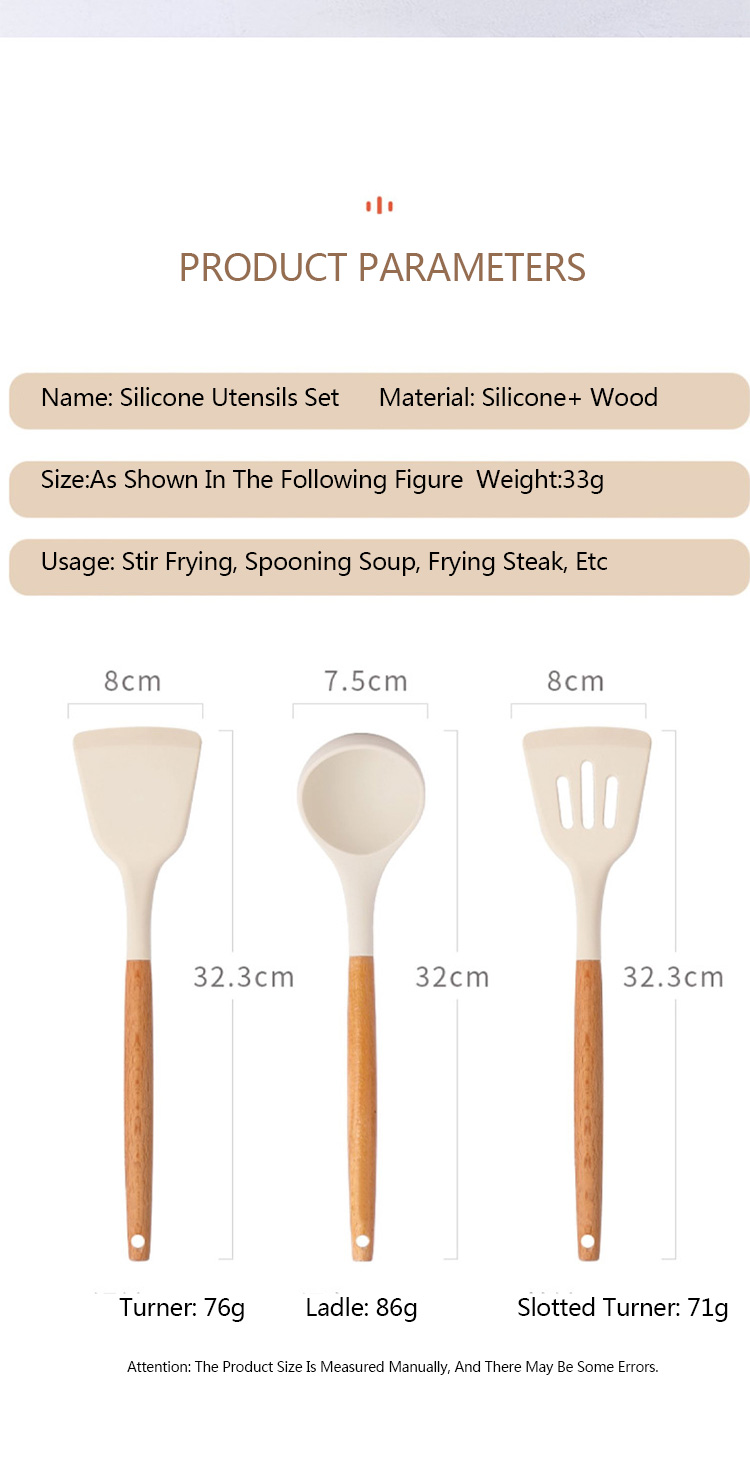 Wholesale smart kitchen utensils kitchenware 3pcs silicone kitchen accessories set for home