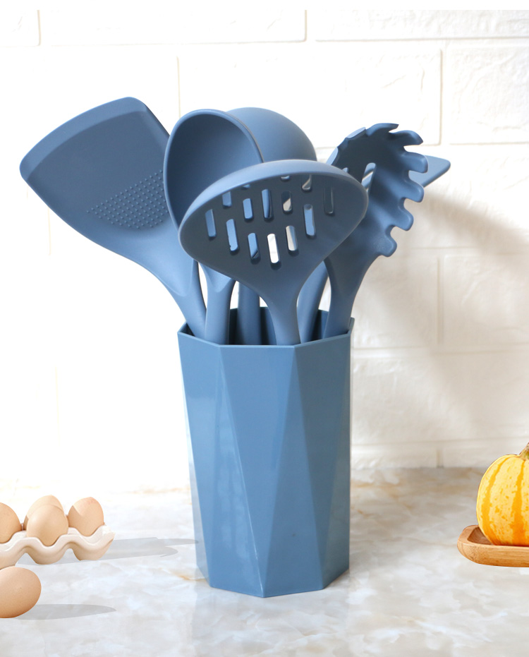 New Products Home And Kitchen Accessories 6pcs Heat Resistant Silicone Cooking Utensils Kitchen Set De Cuisine Wholesale