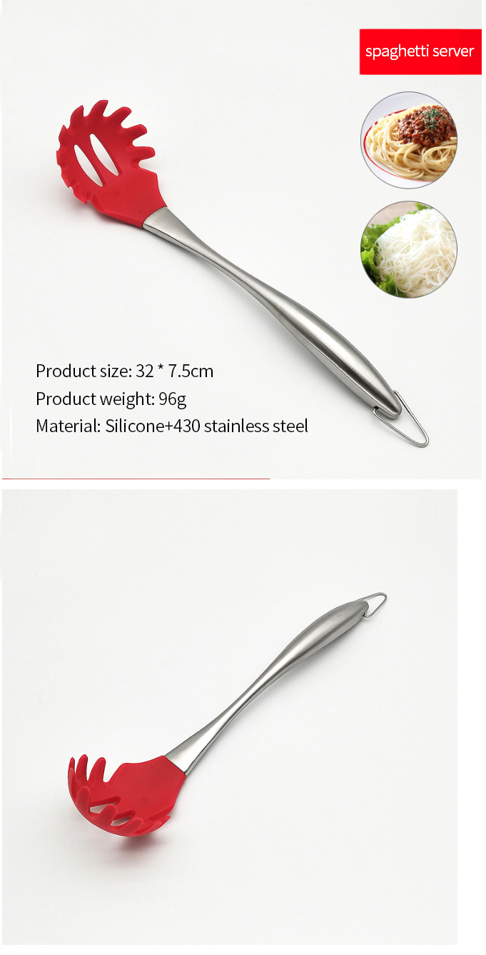 High Quality Silicone Pasta Spaghetti Spoon Server Strainer