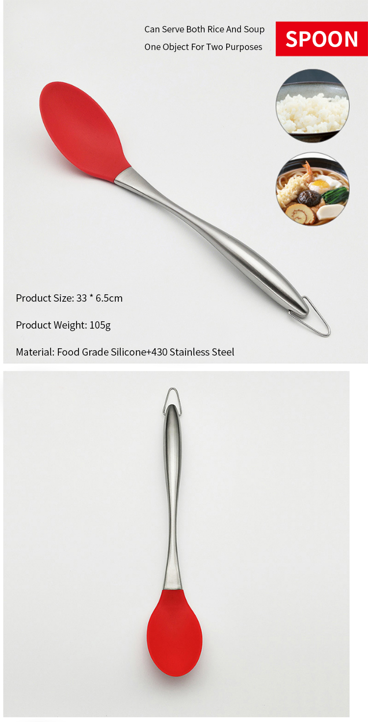 silicone solid rice serving spoon Cuillere de service Cuchara de servir Cucchiaio in servizio
