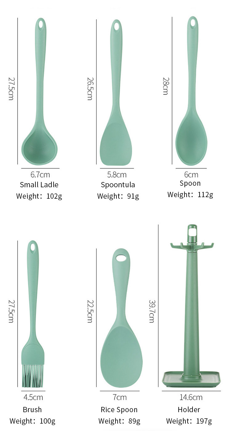 Kitchen Utensils Scraper Spoon Brush Shovel Multi-functional Cooking Silicone Spatula Baking Set Kitchen Accessories