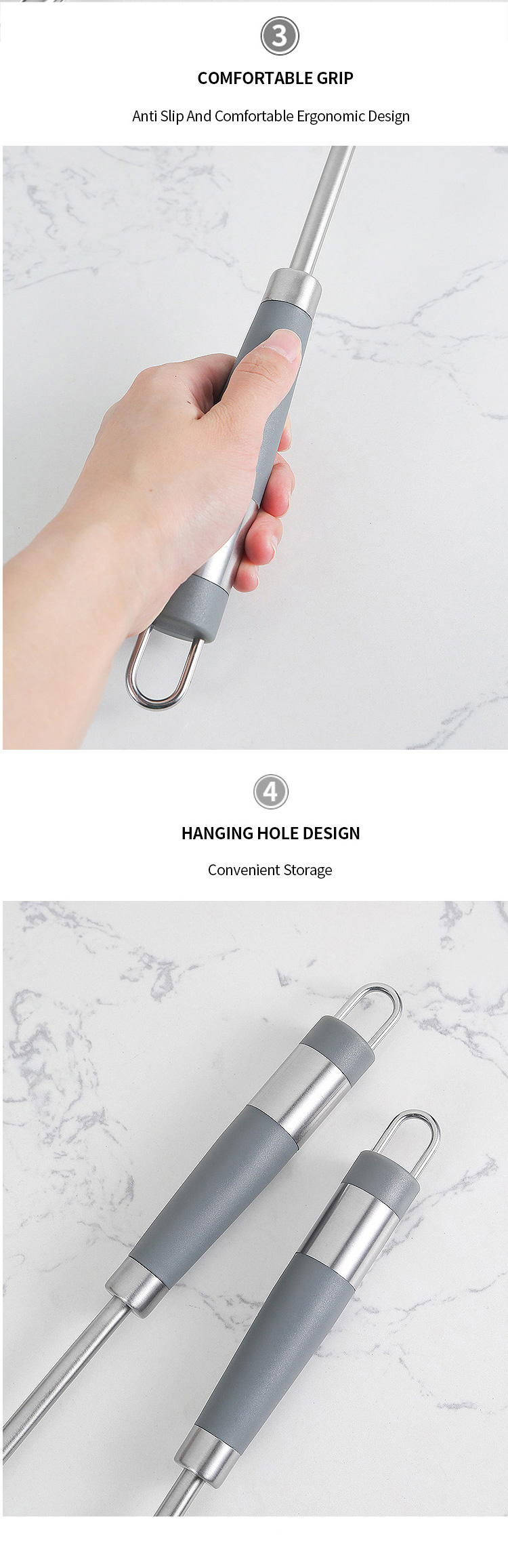 Factory Supply High Quality Silicone Cooking Kitchen Mixing Spoons