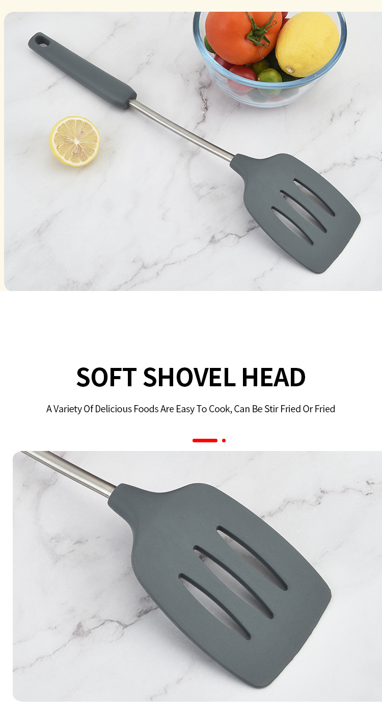 Kitchen Tool Silicone Wide Slotted Turner Wholesale