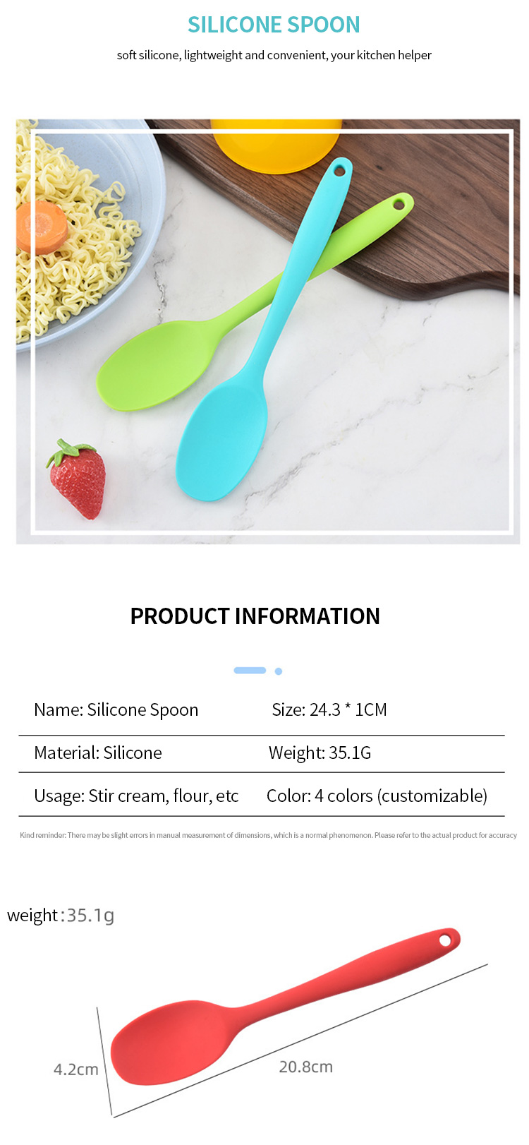 New Design Heat Resistant Silicone Cooking Spoon Silicone Spatula Utensils