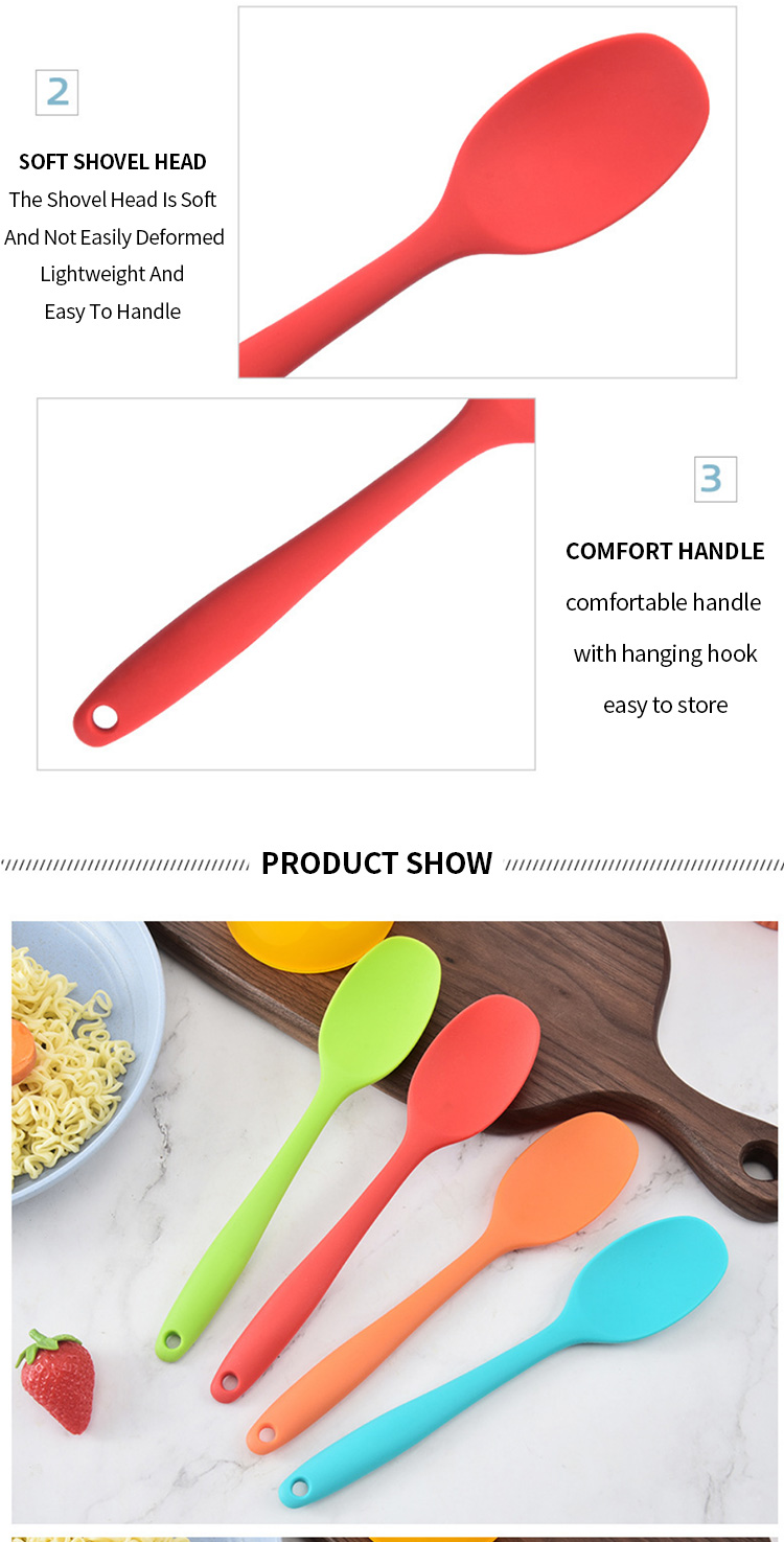 New Design Heat Resistant Silicone Cooking Spoon Silicone Spatula Utensils