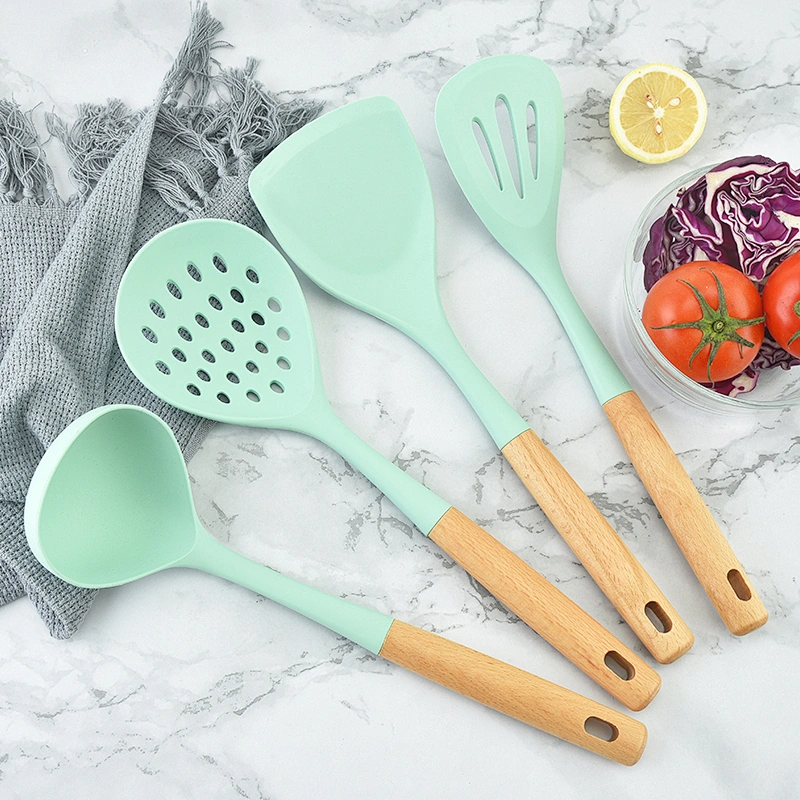 4PCS HOUSE UTENSILS KITCHEN COOKING UTENSILS SETS SILICONE KITCHEN COOKING TOOLS SET KITCHEN GADGETS KITCHENWARE UTENSILS SET