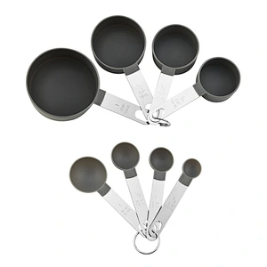 8pcs Measuring Cup And Digital Measuring Spoon Set With stainless steel Handle Convenient And Practical Kitchen Measuring Tool