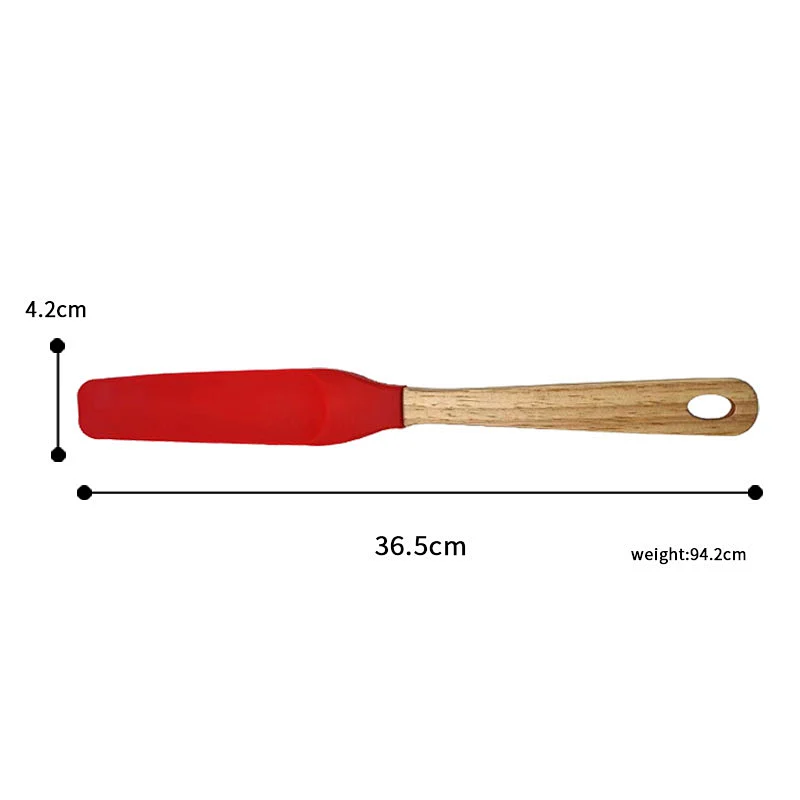 Non-Stick Long Handle Spatula Silicone Kitchen Accessory Multifunction Baking Utensil Jam Spatula