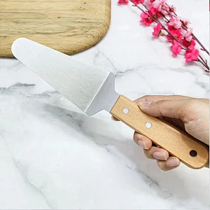 Hot Sale Stainless Steel Triangular Pizza Server Kitchen Tool Pizza Cutting Knife Cake Spatula Cheese Shovel Pizza Cake Turner