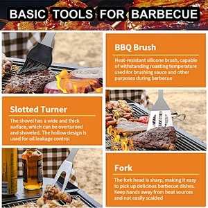 Complete BBQ Accessories  5PCS BBQ Tools Set  bbq grill tools set for outdoor barbecue camping Barbecue Grill Utensils