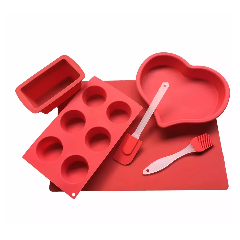 Kitchen Accessories Set Non Stick Food Grade Silicone Bakeware Sets Reusable Home Gadgets Baking Molds