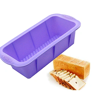 Wholesale Silicone Cake Mold Rectangular Non-stick Silicone Bread Pan Toast Bread Mold Baking Ware Bakeware Baking Tools Moldes
