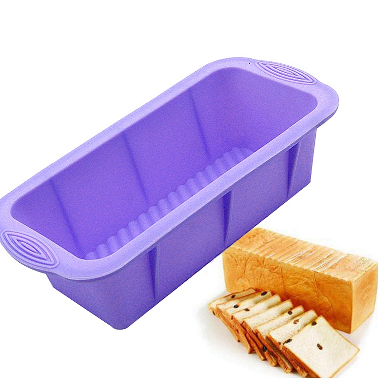 Wholesale Silicone Cake Mold Rectangular Non-stick Silicone Bread Pan Toast Bread Mold Baking Ware Bakeware Baking Tools Moldes