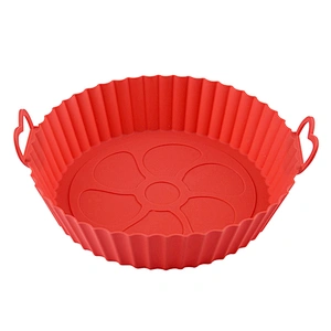 80g Amazon Hot Selling Air Fryer Silicone Pot Reusable Air Fryer Liners baking accessories Silicone Air Fryer Inner Liner Pot