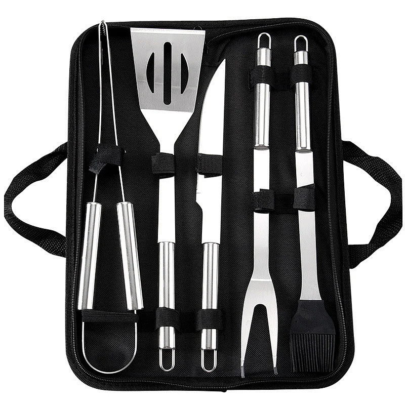 Complete BBQ Accessories  5PCS BBQ Tools Set  bbq grill tools set for outdoor barbecue camping Barbecue Grill Utensils