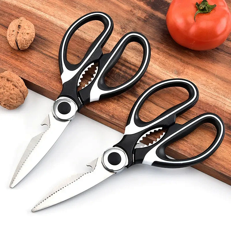 Multifunction black color stainless steel Kitchen Scissors