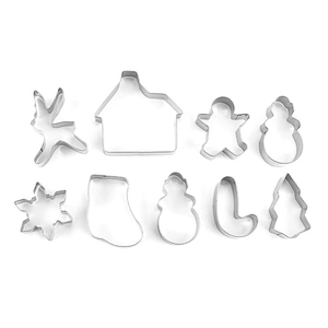 DIY Dessert Pastry Decoration Baking Tools Xmas Theme Biscuit Moulds bakeware set Christmas Stainless Steel Cookie Mold Custom