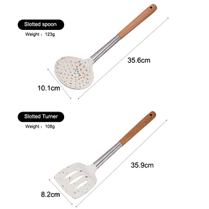 BEST SELLER KITCHEN ACCESSORIES KITCHEN WARES SET COOKING UTENSIL BAKING TOOLS SILICONE UTENSILS SET WITH STAINLESS STEEL HANDLE