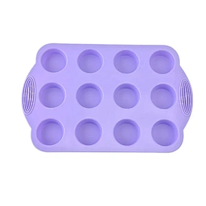 Silicone Mold 12 Cavity Round Cupcake Mold DIY Baking Moulds Tools Kitchen Baking Tray Accessories