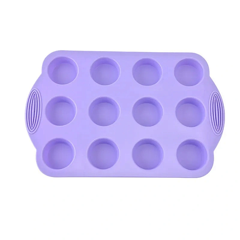 Silicone Mold 12 Cavity Round Cupcake Mold DIY Baking Moulds Tools Kitchen Baking Tray Accessories