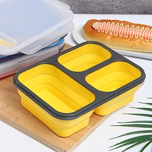 Bento Lunch Box For Adults And Kids 3 Compartment Lunch Box Kitchen Tools Gadgets Food Storage Container
