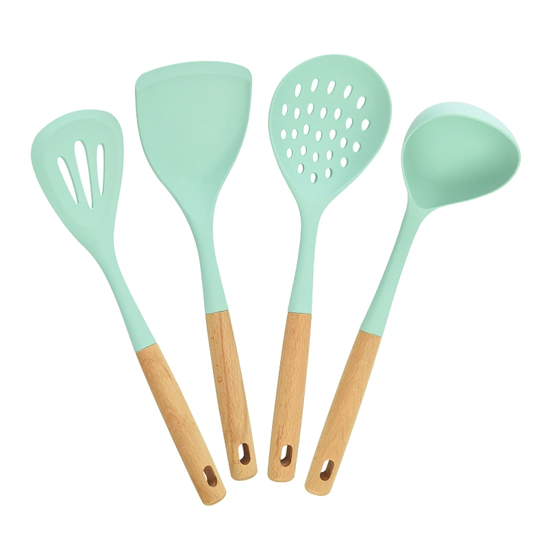4PCS HOUSE UTENSILS KITCHEN COOKING UTENSILS SETS SILICONE KITCHEN COOKING TOOLS SET KITCHEN GADGETS KITCHENWARE UTENSILS SET