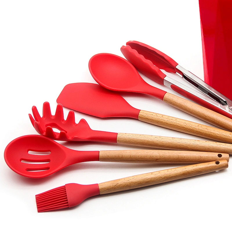 Amazon Hot Selling Kitchen baking utensils silicone set kitchen accessories Silicone Cooking Utensils Set