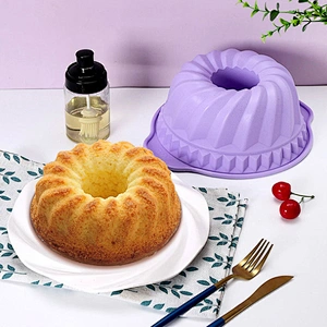 Kitchen Accessories Silicone Circular Round Shape Hollow Chimney Baking Pan Chiffon Bread Cheese Cake DIY Baking Tools Cake Mold